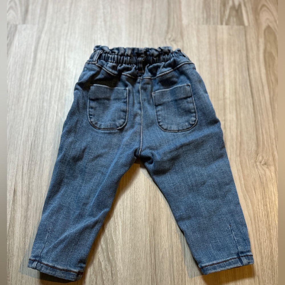 ZARA Baby Denim Jeans 9–12M Elastic Waist‎ - Picture 2 of 5